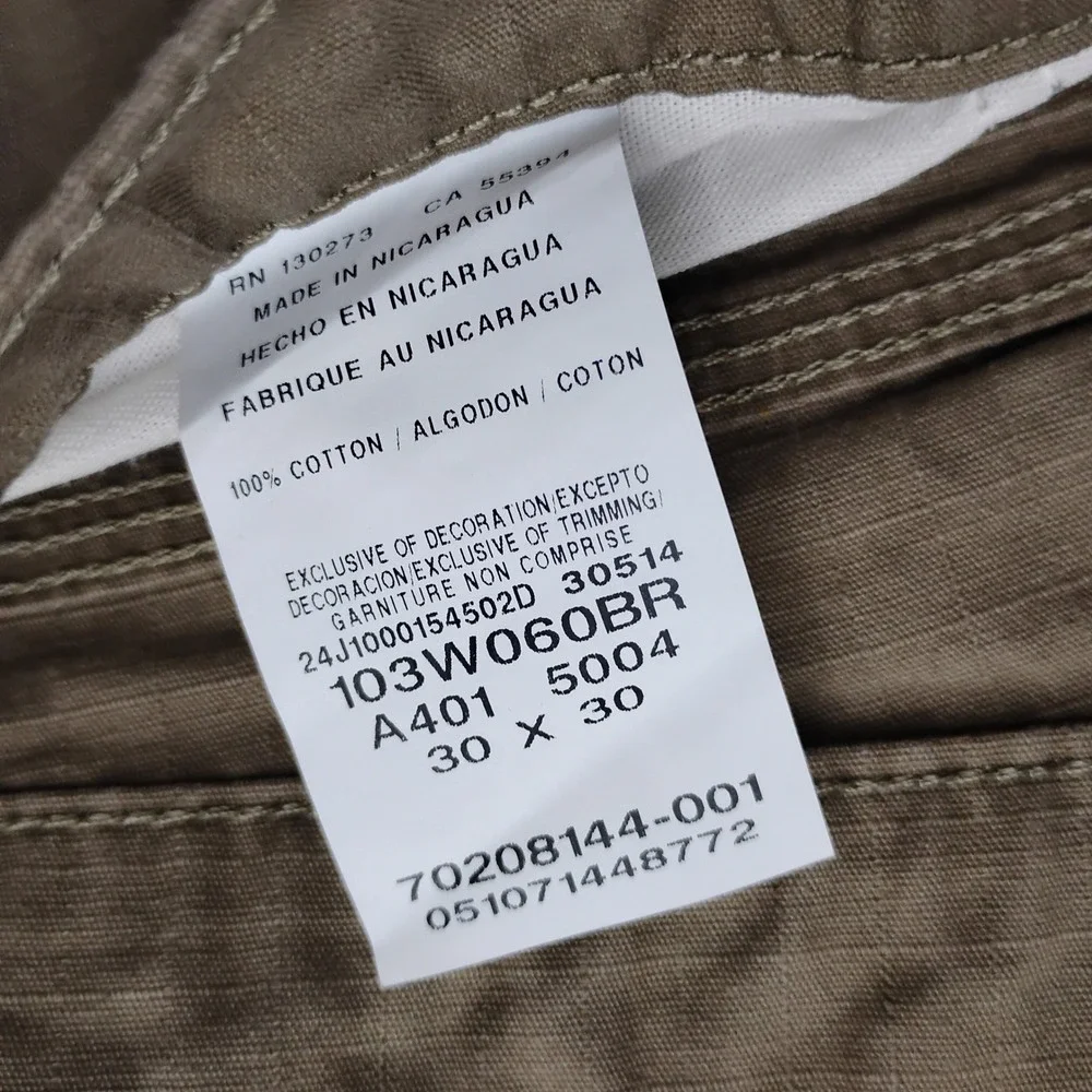 Wrangler Riggs Workwear Mens 30x30 Khaki Ripstop Cargo Pants